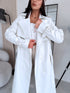 "LOTUS 13" leather imitation trench - WHITE